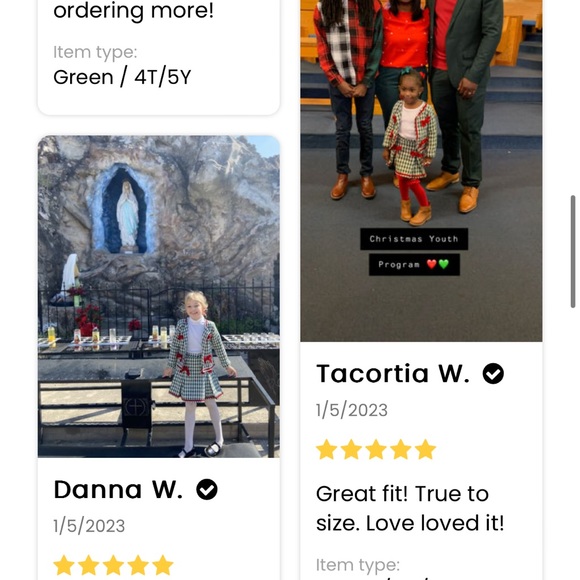 Christmas Matching Outfit Blazer & Pleated Skirt Set With Bows - Picture 12 of 13